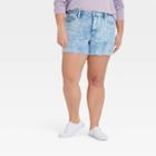 Women's Plus Size High-rise Jean Shorts - Universal Thread Light Acid Wash 14w, Light Acid Blue