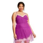 Women's Plus Size V-neck Lace Cami - Rodarte For Target Magenta 1x, Women's, Size: