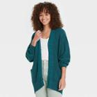 Women's Open-front Cardigan - Universal Thread Teal