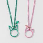 Girls' 2pk Bunny & Cat Bff Pendant Necklaces - Cat & Jack One Size,
