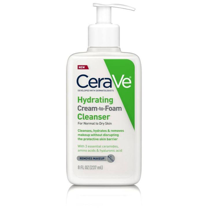 Cerave Cream-to-foam Makeup Remover And Face Wash With Hyaluronic Acid Fragrance Free