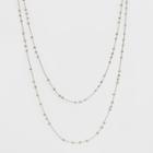 Long Station Chains With Scattered Crimps Layered Necklace - Universal Thread