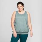 Women's Plus-size Banded Bottom Tank Top - C9 Champion Night Garden Heather