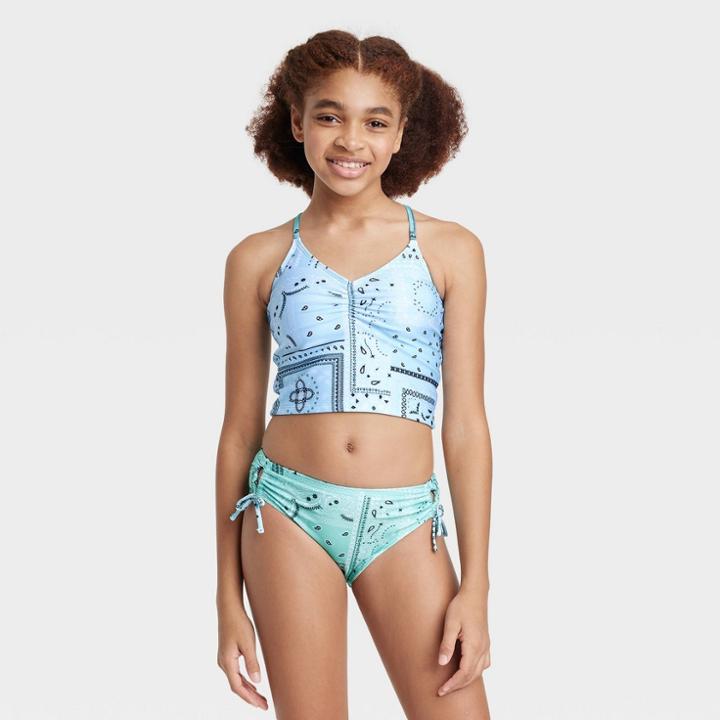 Girls' Bandana Midkini Set - Art Class Pink