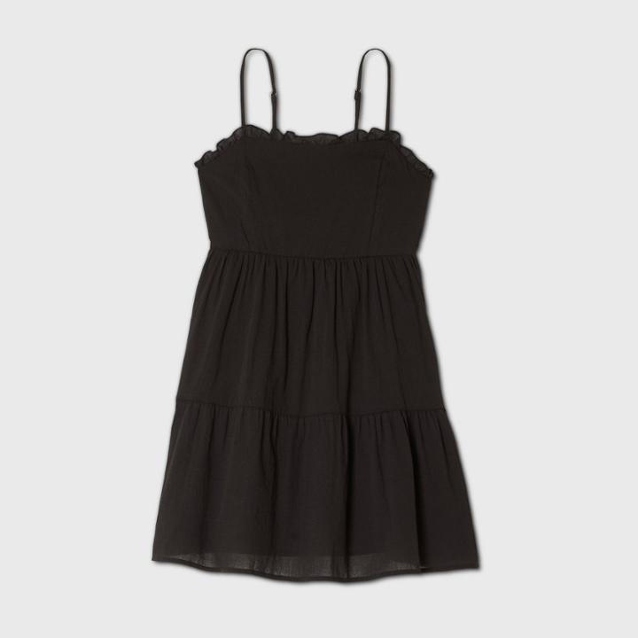 Women's Sleeveless Tiered Dress - Wild Fable Black S, Women's,