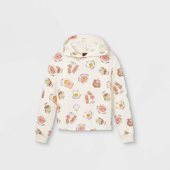 Girls' Breakfast Print Sweatshirt - Art Class Beige