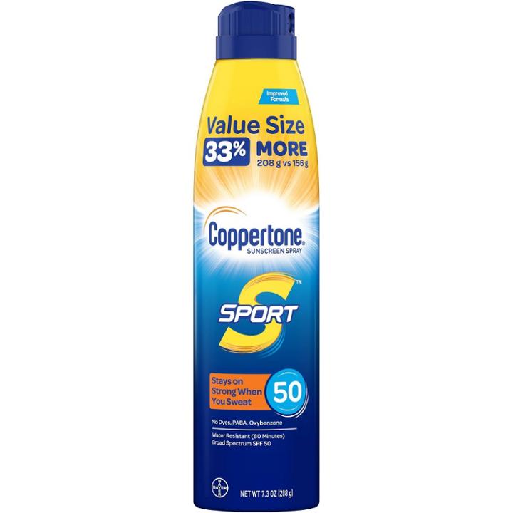 Coppertone Sport Sunscreen Spray - Spf 50 - 7.3oz Value