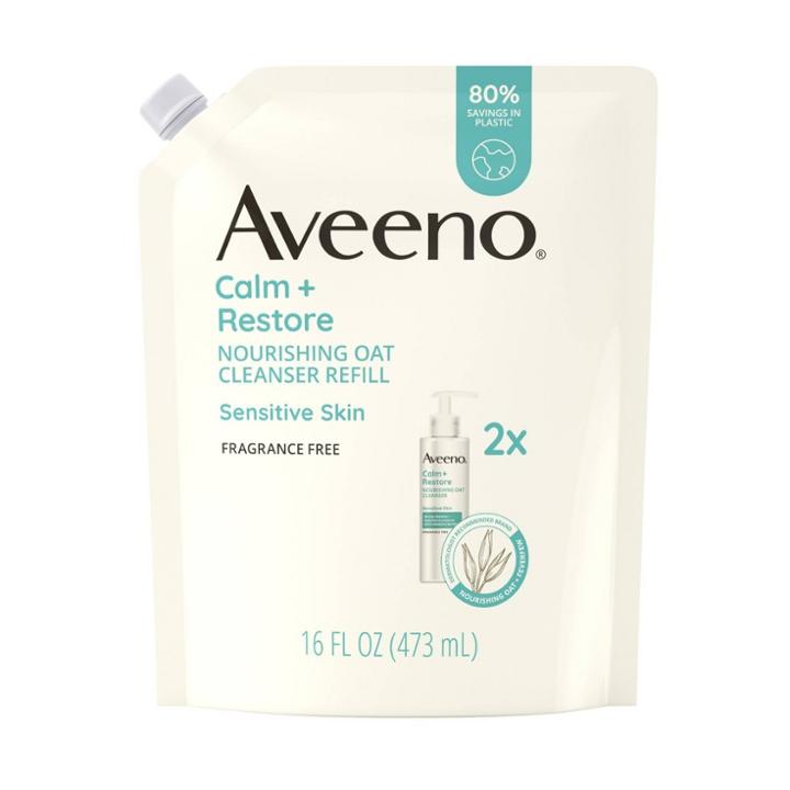 Aveeno Calm + Restore Nourishing Oat Cleanser Refill Pouch