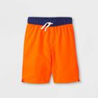 Boys' Solid Volley Swim Trunks - Cat & Jack Orange