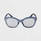 Women's Plastic Cateye Blue Light Filtering Glasses - A New Day Blue