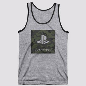 Men's Playstation Camo Print Tank Top - Gray