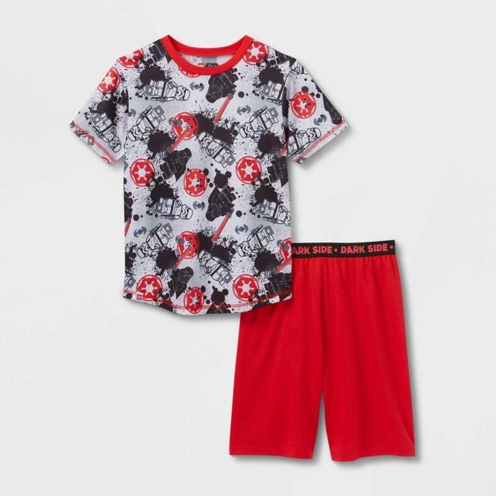 Boys' Lego Star Wars Darth Vader 2pc Pajama Set - Red/gray