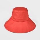 Women's Down Brim Bucket Hat - A New Day Red