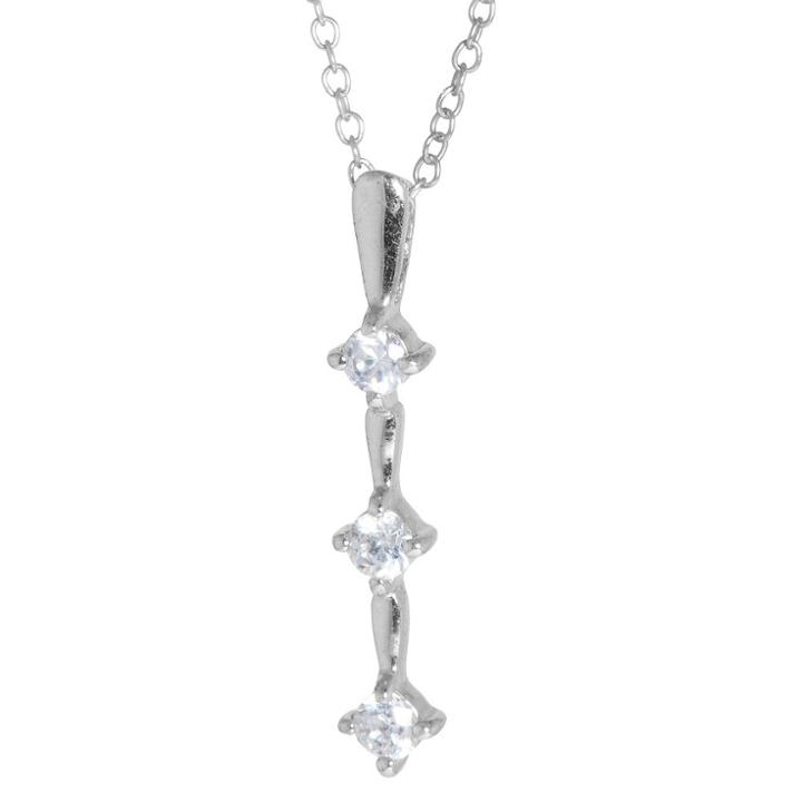 Target Sterling Silver Cubic Zirconia Drop Pendant - Silver/clear (18), Women's, White