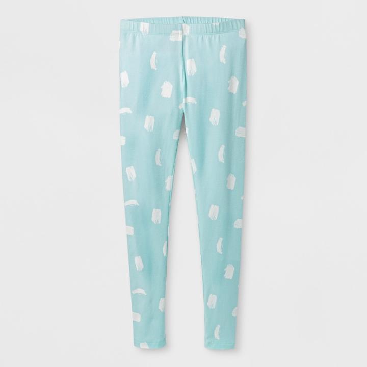 Girls' Favorite Printed Leggings - Cat & Jack Aqua (blue)