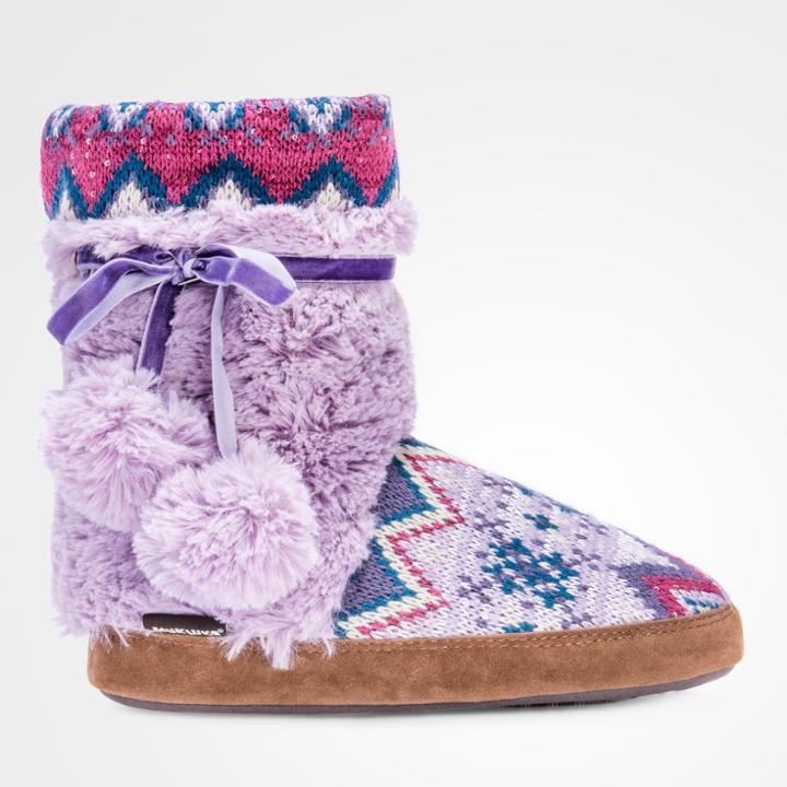 Women's Delanie Muk Luks Bootie Slippers Violet (purple) -