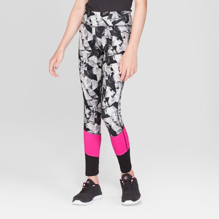 Girls' Novelty Performance Leggings - C9 Champion Black Prism Print