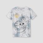 Lucas Boys' Star Wars The Child Baby Yoda Tie-dye Short Sleeve Graphic T-shirt - Gray