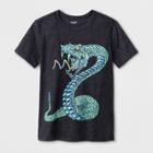 Boys' Adaptive Short Sleeve Snake Graphic T-shirt - Cat & Jack Black