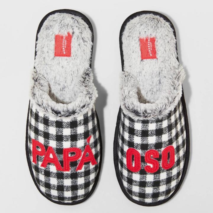 Men's Family Sleep Papa Oso Slippers - Wondershop Black