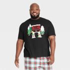 Men's Big & Tall Holiday Gnomes Matching Family Pajama T-shirt - Wondershop Black