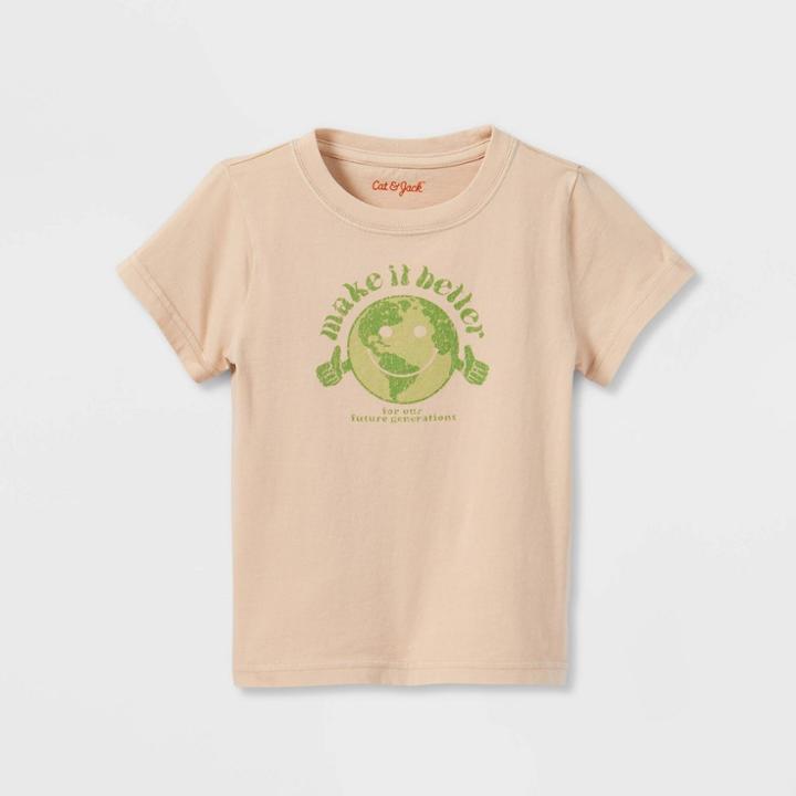 Toddler Girls' 'make It Better' Short Sleeve Graphic T-shirt - Cat & Jack Gray