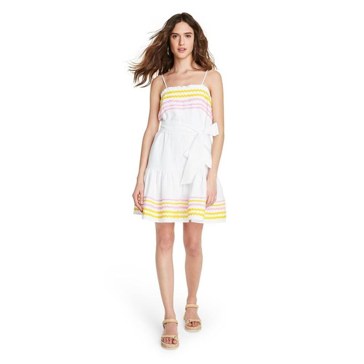 Women's Ric Rac Dress - Lisa Marie Fernandez For Target White/yellow Xxs