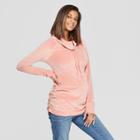 Maternity Velour Cowl Neck Sweatshirt - Isabel Maternity By Ingrid & Isabel Rose Xs, Women's, Pink