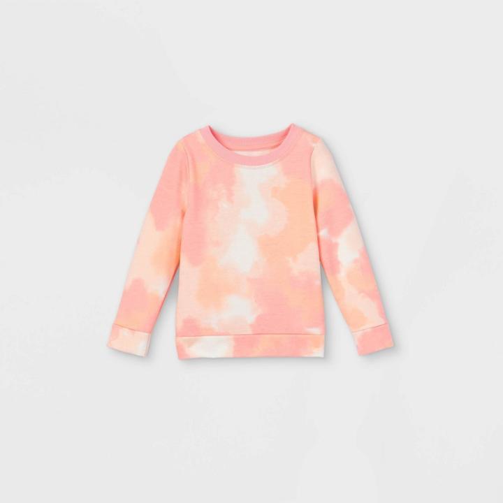 Toddler Girls' Tie-dye Sweatshirt - Cat & Jack Pink