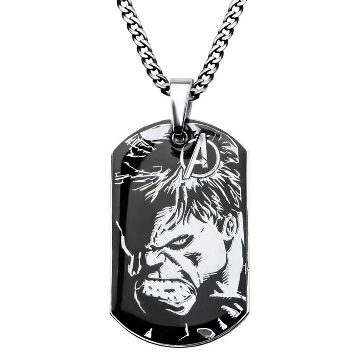 Men's Marvel Avengers Hulk Stainless Steel Dog Tag