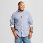 Men's Tall Floral Print Standard Fit Long Sleeve Northrop Button-down Shirt - Goodfellow & Co Ac Blue