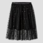 Girls' Glitter Star Print Midi Skirt - Cat & Jack Black