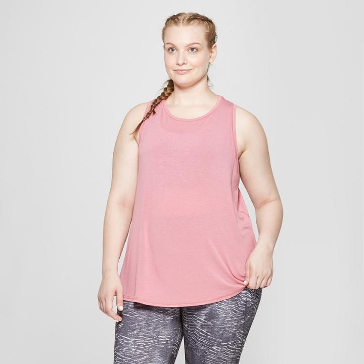 Women's Plus Size Active Tank Top - C9 Champion Terracotta Pink