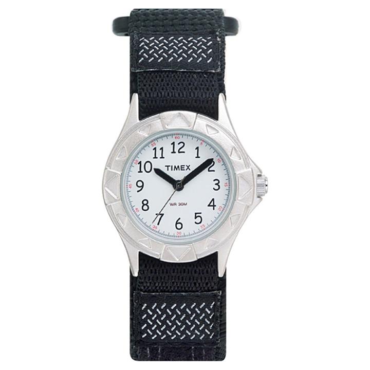 Kid's Timex Watch With Fast Wrap Nylon Strap - Black T79051xy, Kids Unisex
