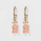 Sugarfix By Baublebar Gummy Bear Huggie Hoop Earrings - Blush, Women's, Pink