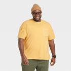 Men's Big & Tall Standard Fit Short Sleeve Crewneck T-shirt - Goodfellow & Co Peach Orange