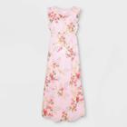 Floral Print Ruffle Cap Sleeve Woven Maternity Dress - Isabel Maternity By Ingrid & Isabel