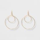 Two Circles Small Hoop Earrings - A New Day Gold