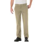 Dickies Men's Slim Straight Fit Lightweight Poplin Pants- Desert