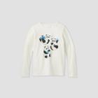 Girls' Long Sleeve Dreidel Pandas Graphic T-shirt - Cat & Jack Cream