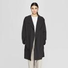 Women's Long Sleeve Crew Neck Coat - Prologue Black