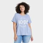 Women's Ac/dc Plus Size High Voltage Short Sleeve Graphic T-shirt - Blue