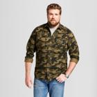 Men's Tall Long Sleeve Military Twill Button-down Shirt - Goodfellow & Co Dill Pickle