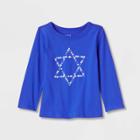 Toddler Adaptive 'hanukkah Star' Long Sleeve Graphic T-shirt - Cat & Jack Bright Blue