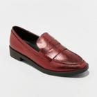 Women's Bernadette Patent Penny Loafers - A New Day Red