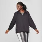 Women's Plus Size Textured Raglan Softshell Jacket - Joylab Black