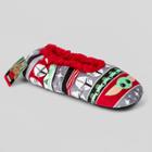 Women's Star Wars: The Mandalorian Holiday Slipper Socks With Grippers - Red/white