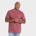 Men's Big & Tall Regular Fit Short Sleeve Crewneck T-shirt - Goodfellow & Co Burgundy