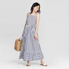 Women's Striped Sleeveless Grazing Maxi Dress - A New Day Navy