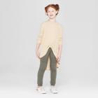 Girls' High Low Front Knot Tunic - Art Class Yellow